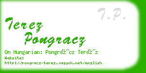 terez pongracz business card